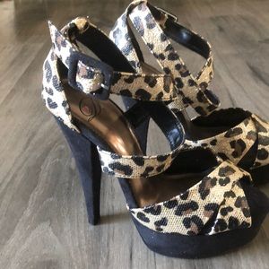Brand new. High heeled sandals